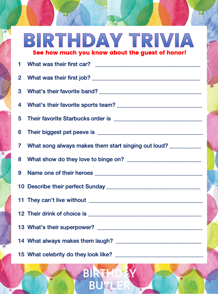 Add Oomph To Your Next Party With Birthday Trivia 50th Birthday Party Games Birthday Party Games Birthday Quiz