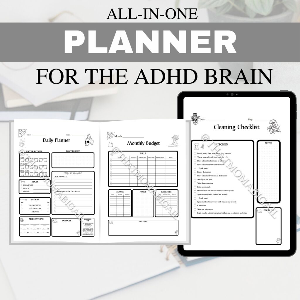 ADHD Neurodivergent Planner Cleaning Checklist Calendar Etsy de