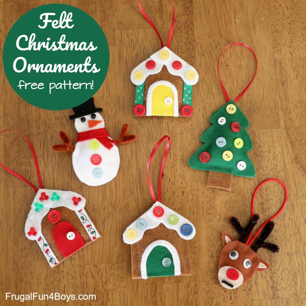 Adorable Felt Christmas Ornaments with Patterns Frugal Fun For Boys And Girls