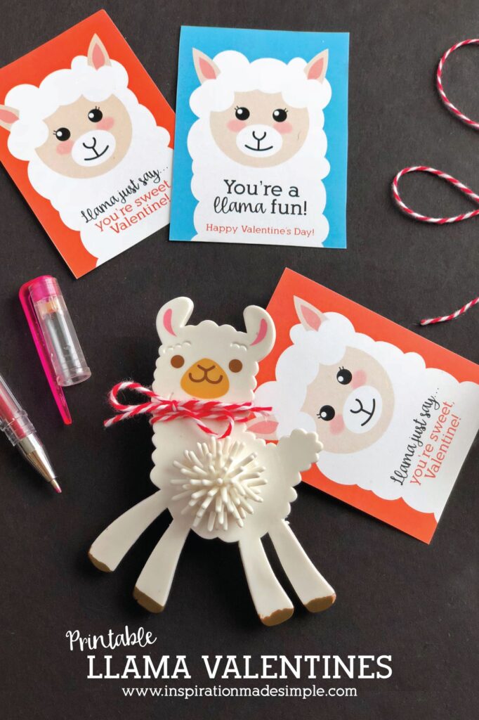 Adorable Printable Llama Valentines Inspiration Made Simple