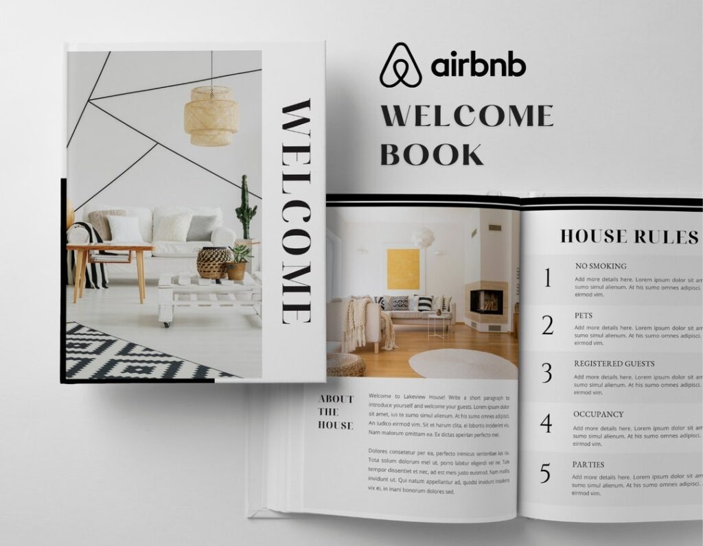 Printable Airbnb Welcome Book Template Free