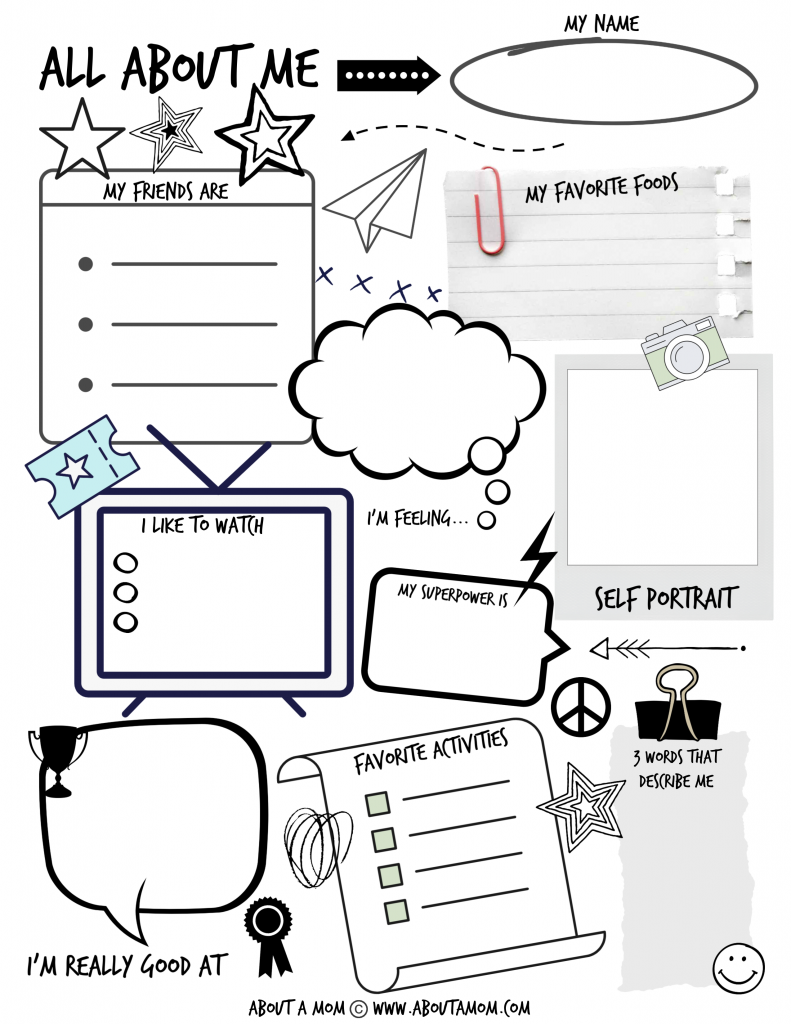 Free All About Me Printable