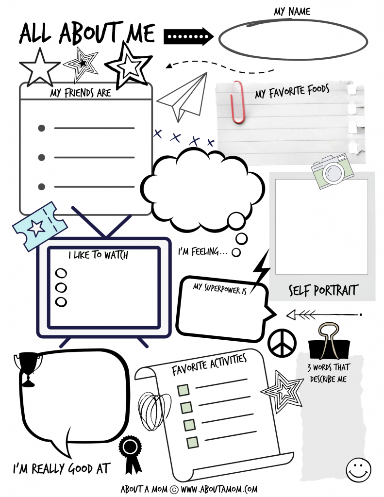 All About Me Free Printables