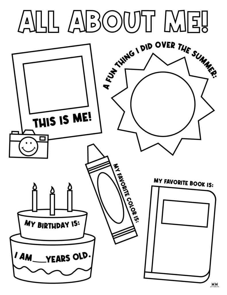 All About Me Printable Worksheets 50 FREE Printables Printabulls