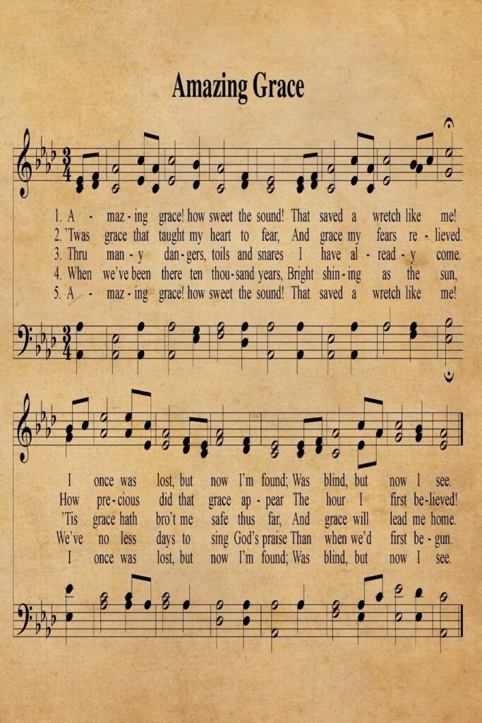 Amazing Grace Hymn Journal 6x9 Hymnal Sheet Music Notebook With 120 Blank Lined Pages Christian Song Lyric Gift Book Gift For Elderly To Write In Rustic Inspirational Diary Journals Nimble Muse 