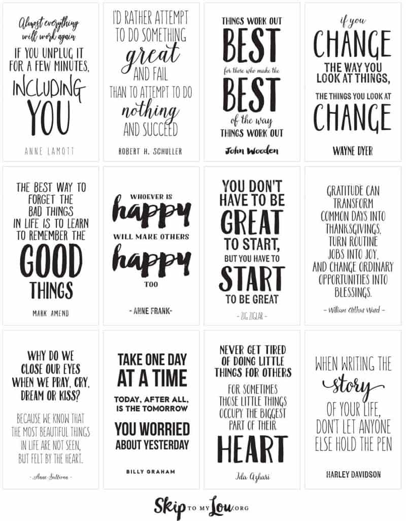 Amazing Life Quotes To Inspire FREE PRINTABLE CARDS Skip To My Lou