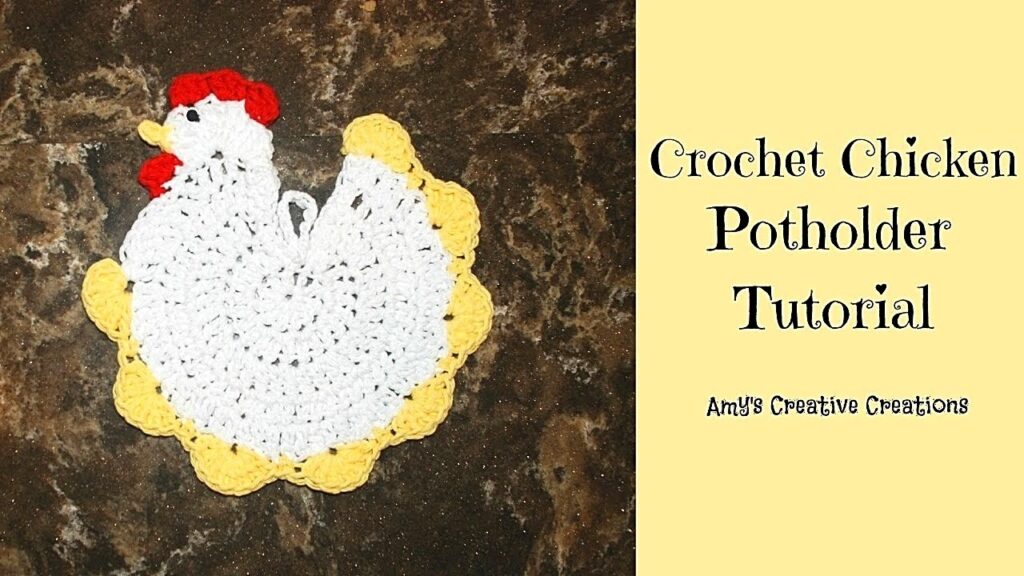 Printable Free Crochet Chicken Potholder Pattern