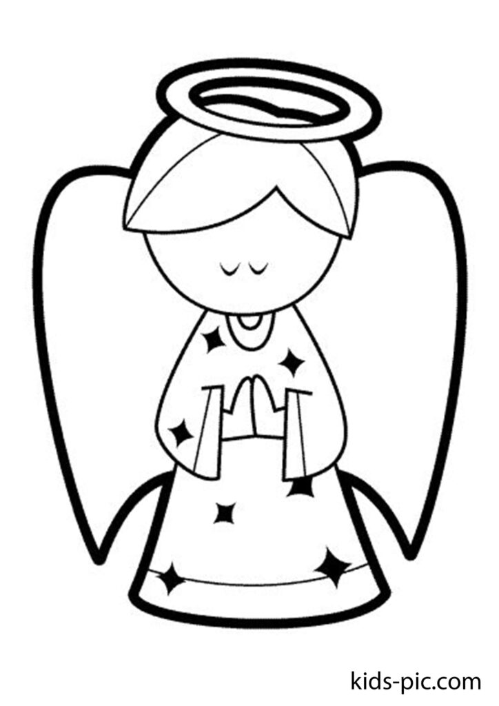 Angel Template Cut Out Kids Pic