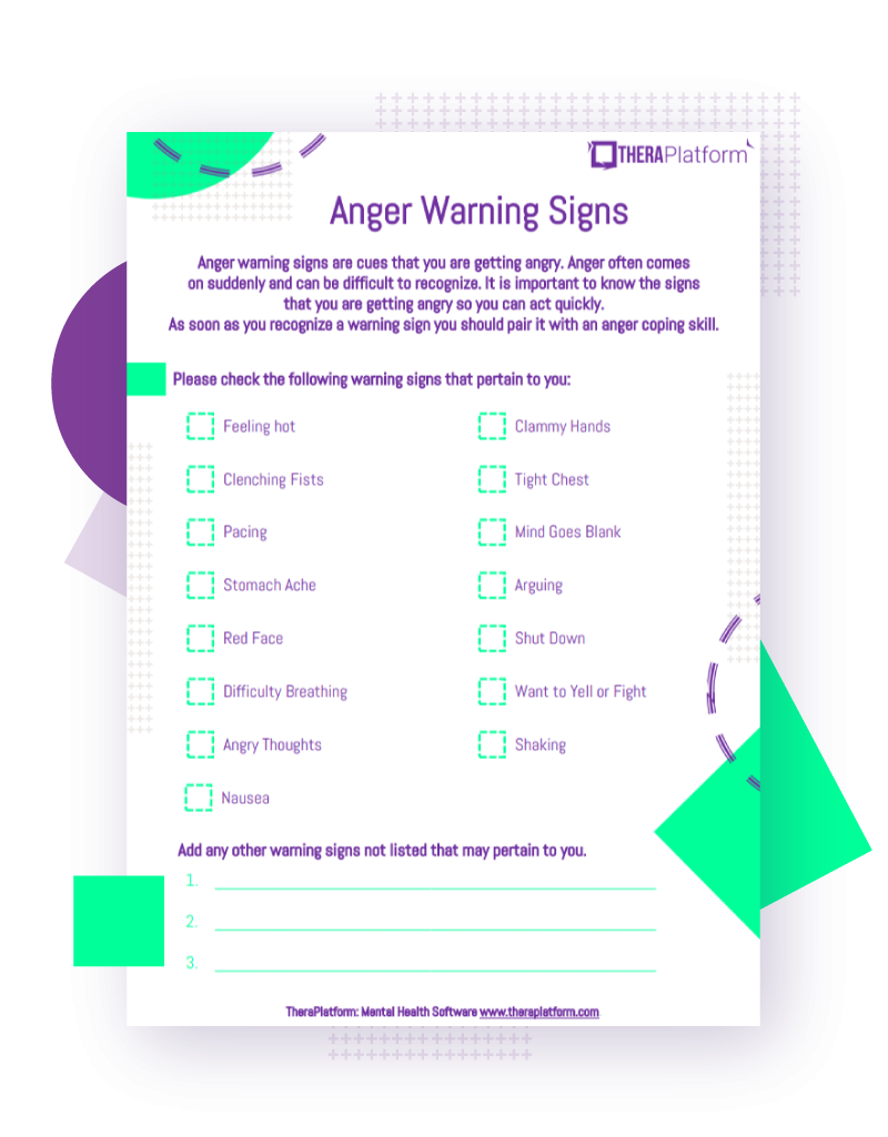 Anger Management Worksheets