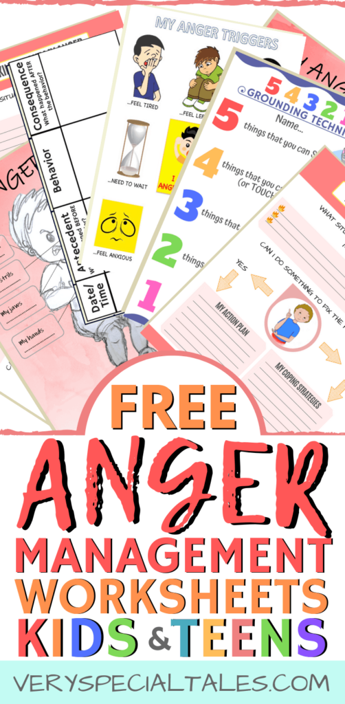 Anger Management Worksheets For Kids Teens Very Special Tales