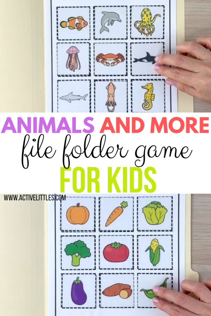 Animal File Folder Games And More For Kids 126 Words Printable Active Littles