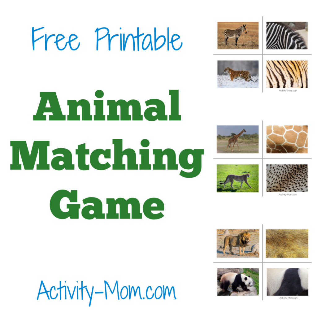 Animal Matching Game free Printable The Activity Mom