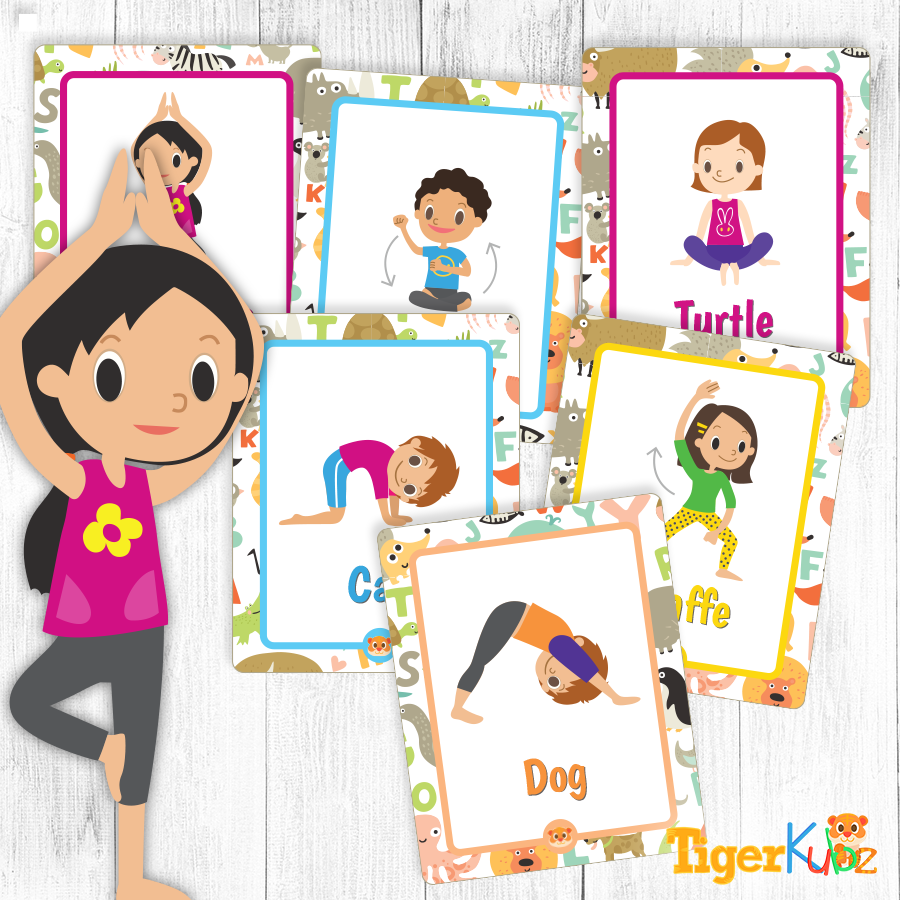 Animal Poses Yoga Cards TigerKubz