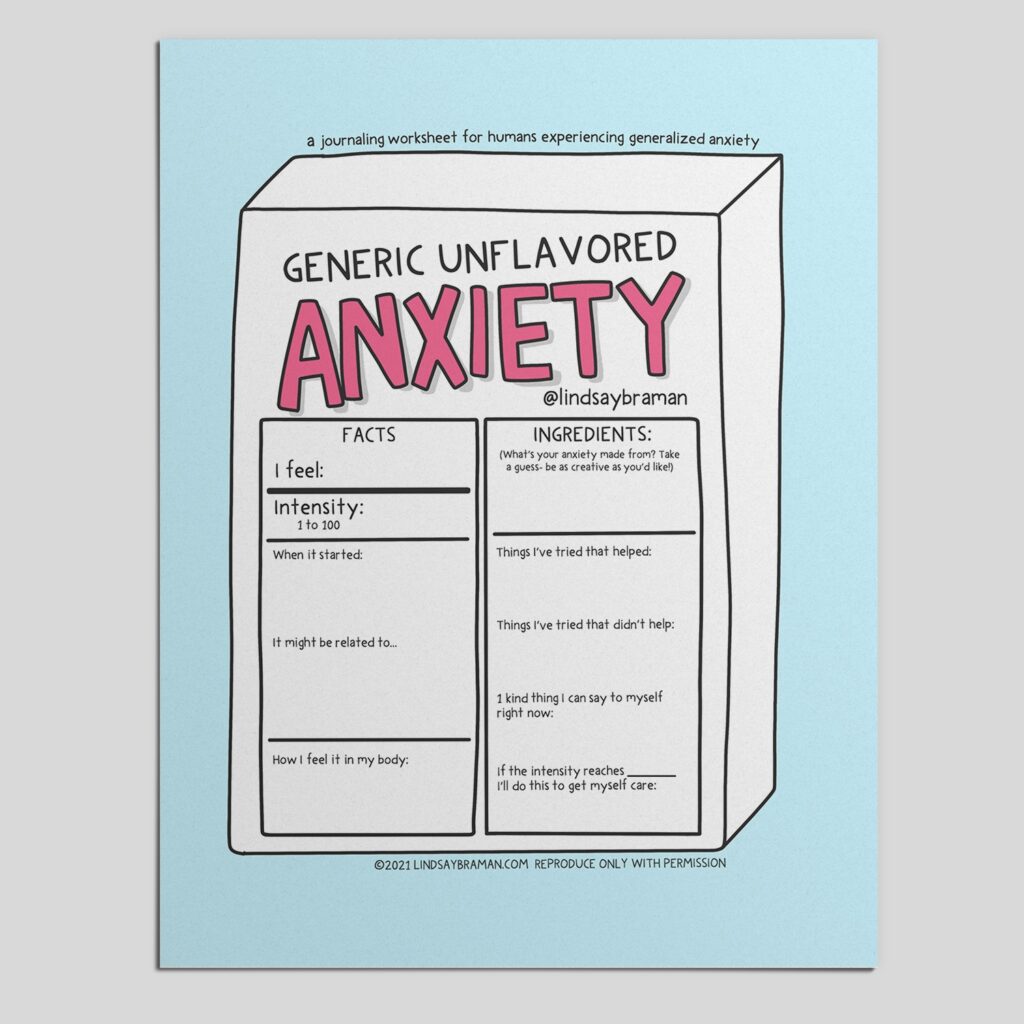 Anxiety Journal Template LindsayBraman