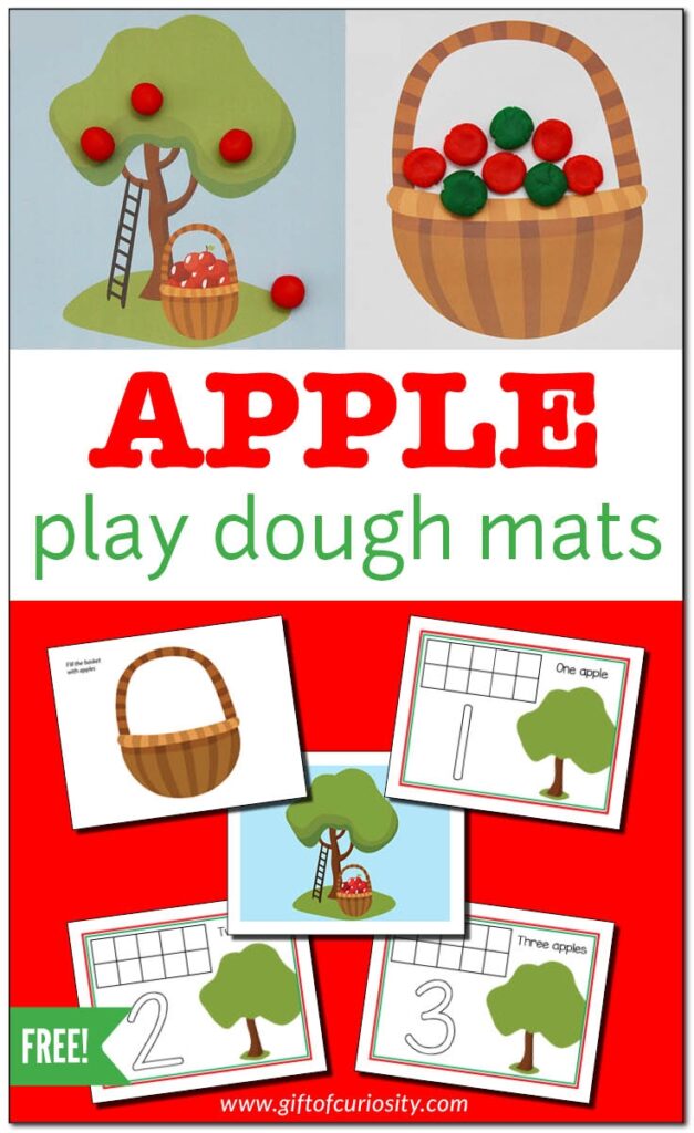 Apple Play Dough Mats For Fine Motor Play free Printable Gift Of Curiosity