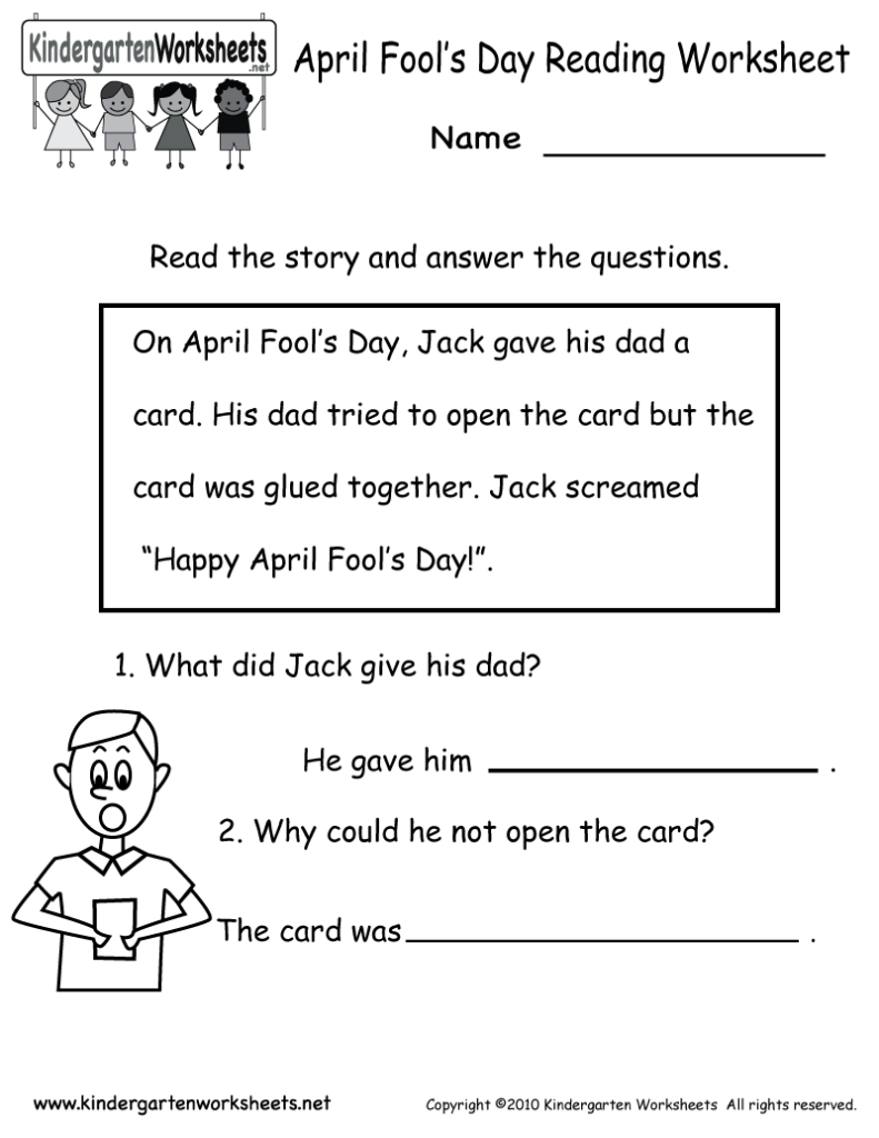 Free Printable Kindergarten Reading Worksheets