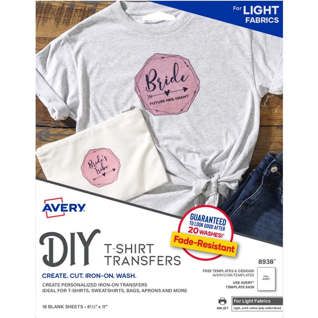 Avery 8938 Avery T Shirt Transfer AVE8938 AVE 8938 Office Supply Hut