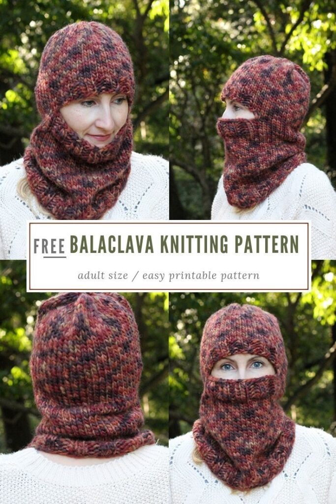 Balaclava Pattern Bulky Knit Knitted Balaclava Bulky Knit Knitting Patterns Free