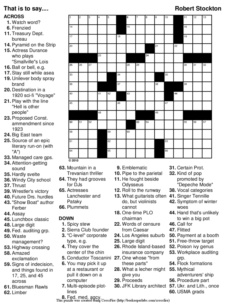 Beekeeper Crosswords New Puzzles Every Wednesday