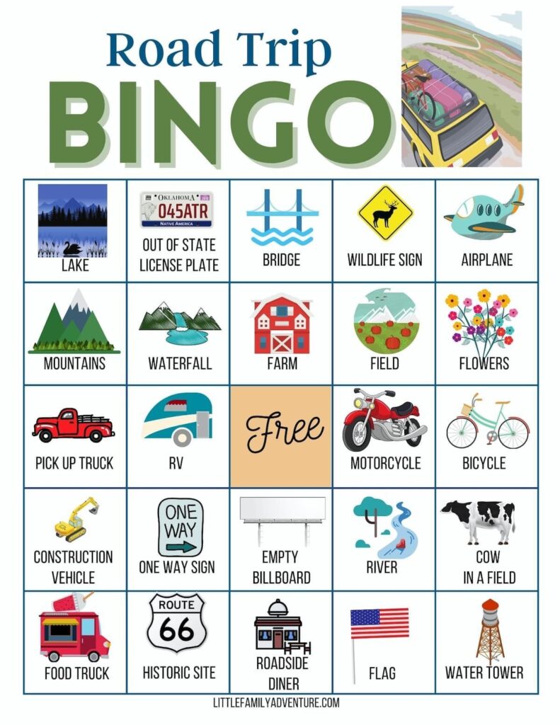 Before Your Next Road Trip Download These FREE Car Bingo Printable Cards Road Trip Bingo Road Trip Activities Road Trip Fun