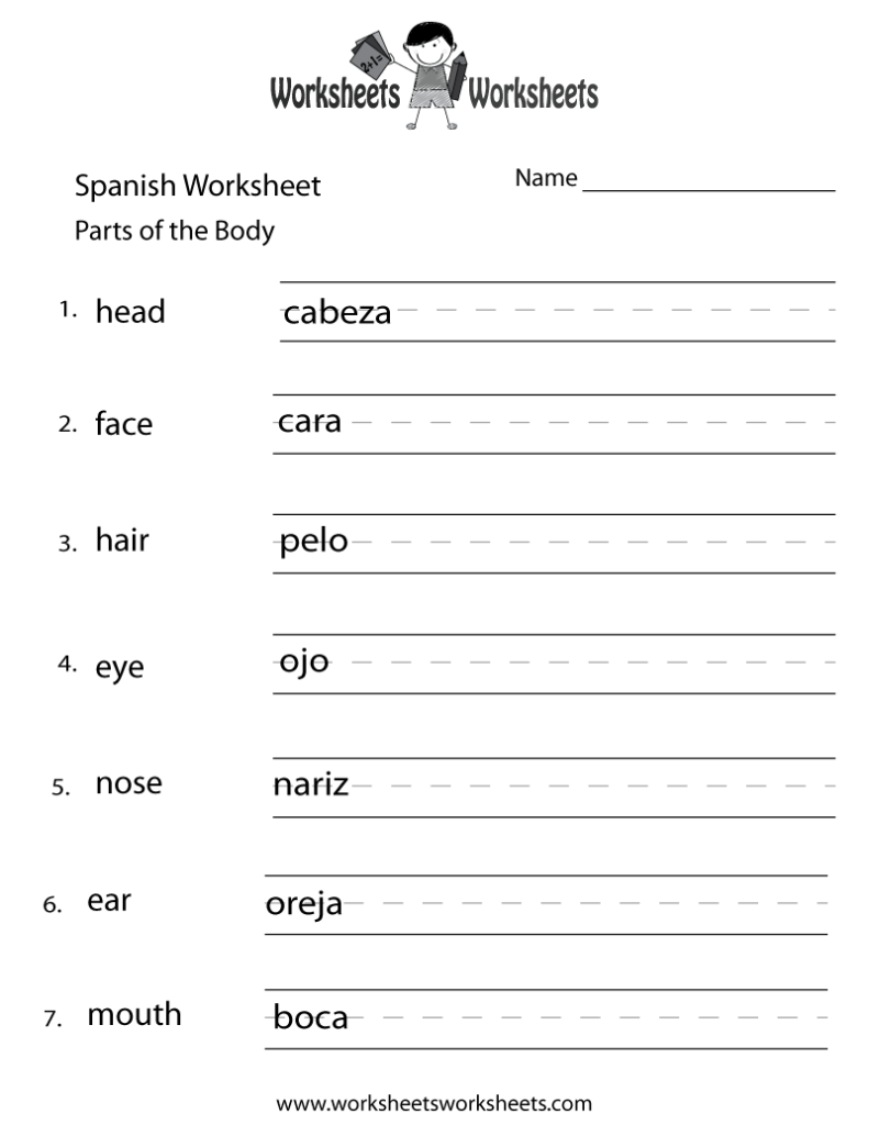 Beginning Spanish Worksheet Printable Beginner Spanish Worksheets Spanish Worksheets Spanish Lessons For Kids