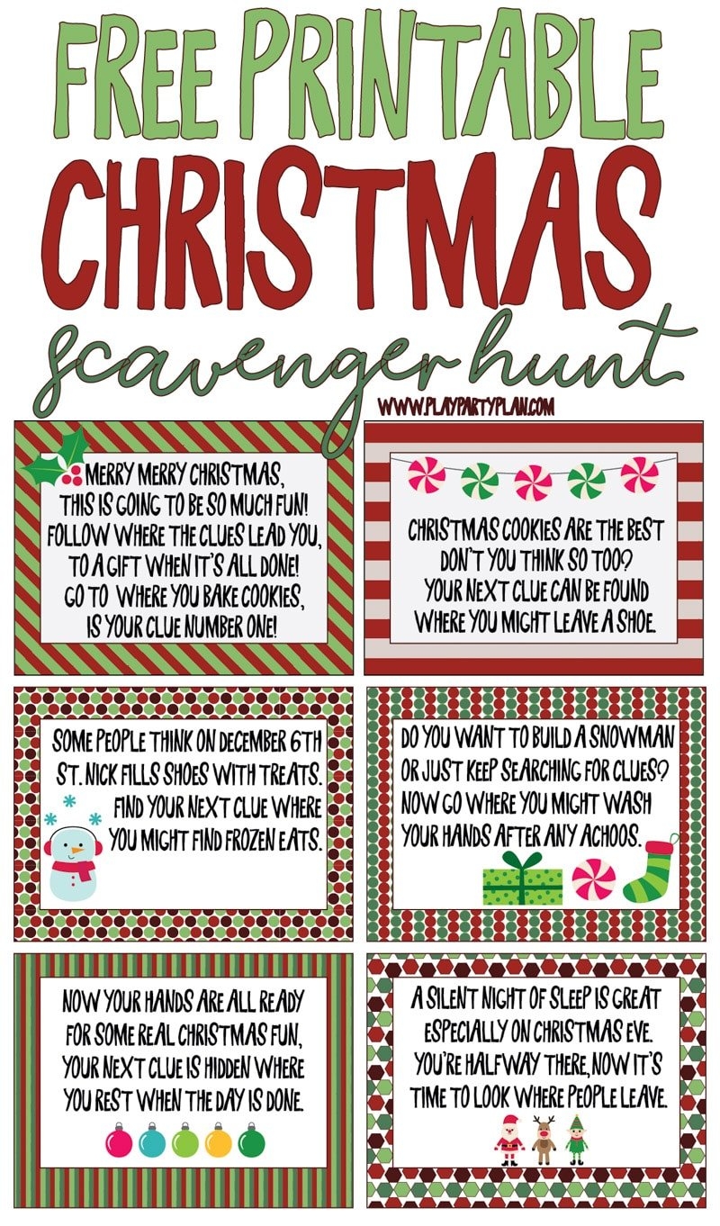 Free Printable Scavenger Hunt Clues - Free Printable Templates