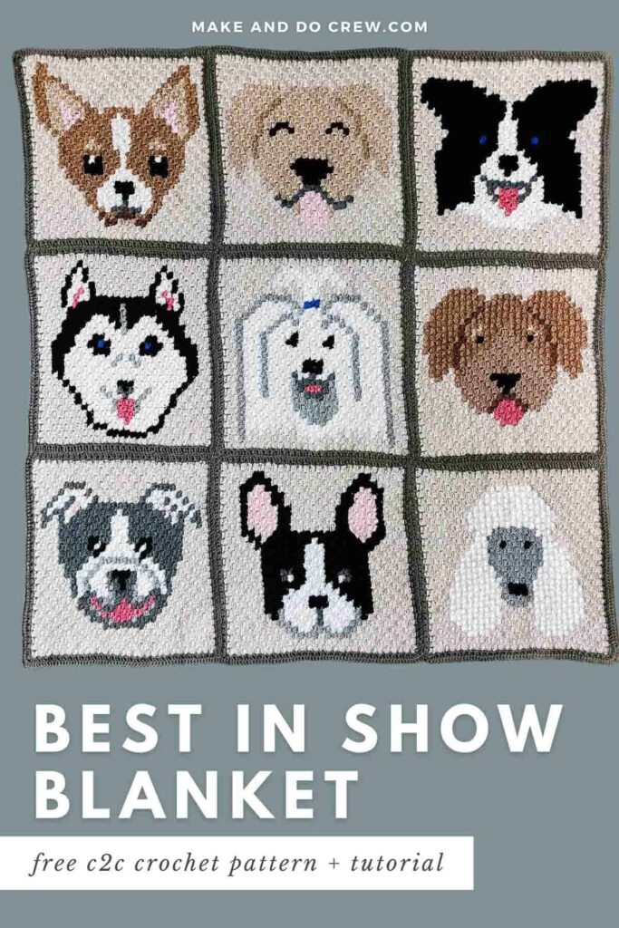 Best In Show C2C Crochet Dog Blanket Pattern Make Do Crew
