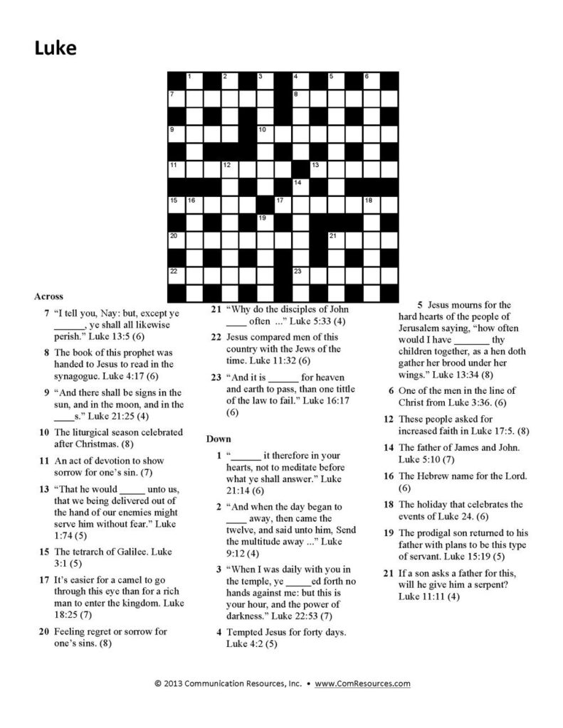 Bible Crossword Puzzles For Adults Printable Printable Crossword Puzzles Bible Crossword Crossword Puzzles Bible Crossword Puzzles