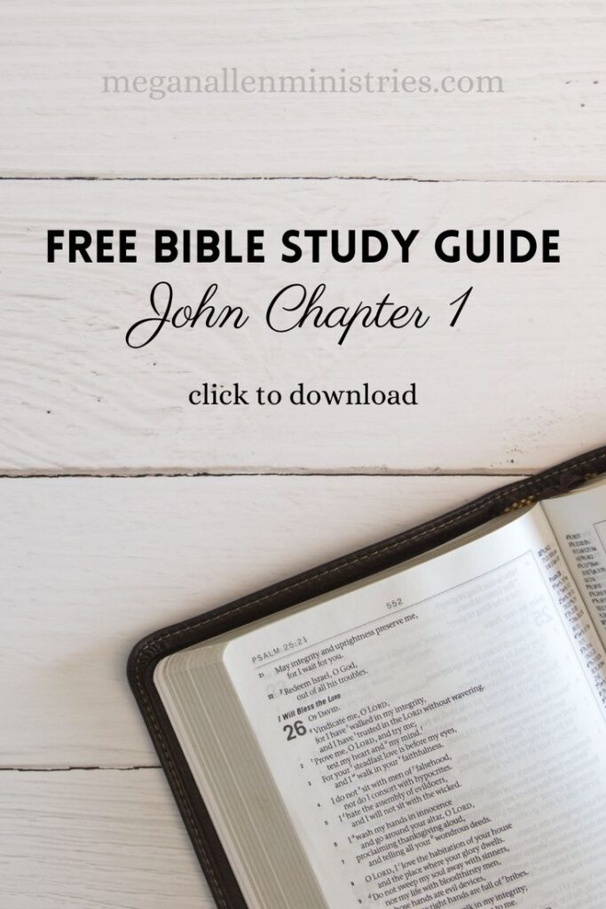 Bible Study Of John Chapter 1 Free Printable Study Guide Bible Study Guide Bible Study John Bible Study Printables