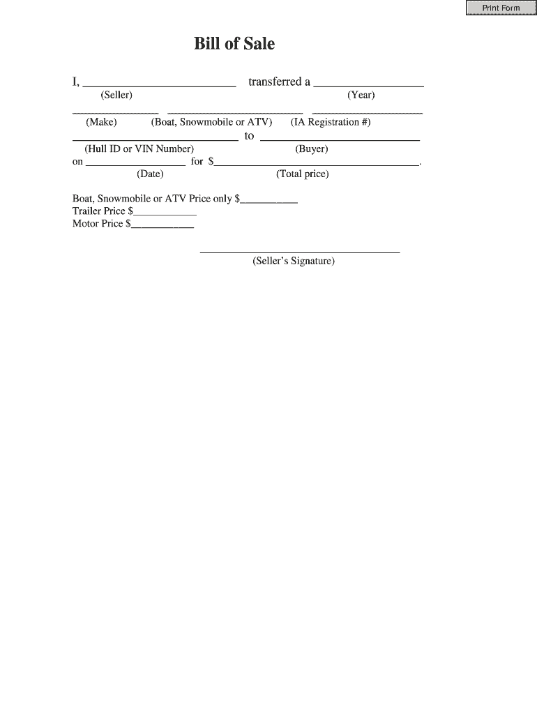 Bill Of Sale For Atv Fill Out Sign Online DocHub