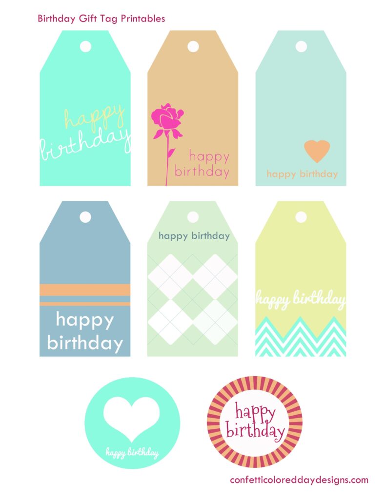 Free Printable Birthday Labels And Tags