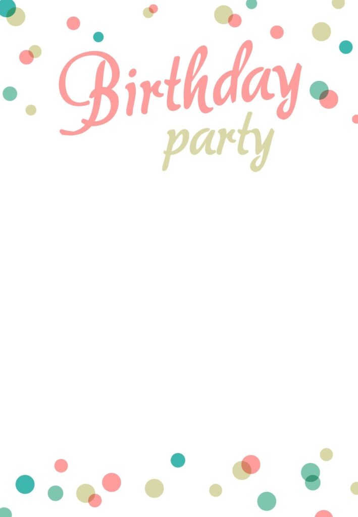 Free Birthday Invitations Printable