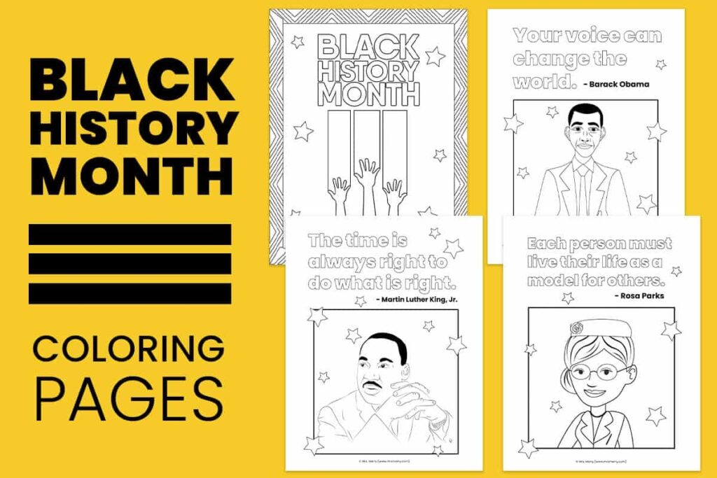 Black History Month Coloring Pages Free Printables Mrs Merry
