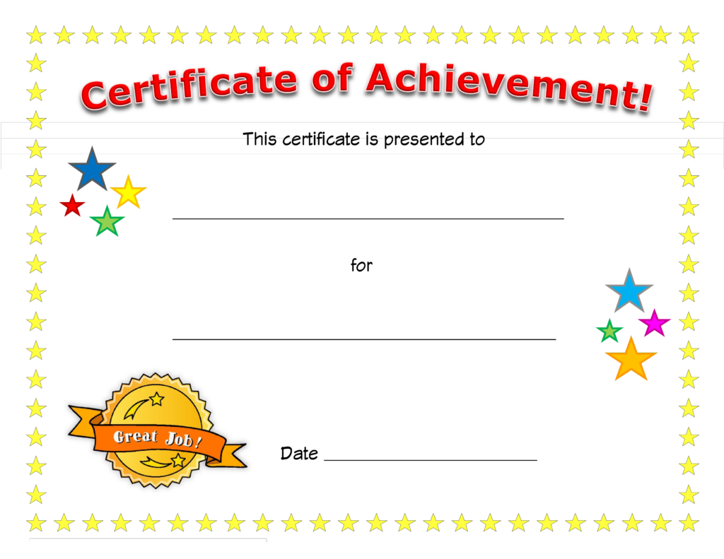 Blank Certificate Of Achievement How To Create A Certificate Of Achieve Certificate Of Achievement Template Certificate Of Achievement Classroom Certificates