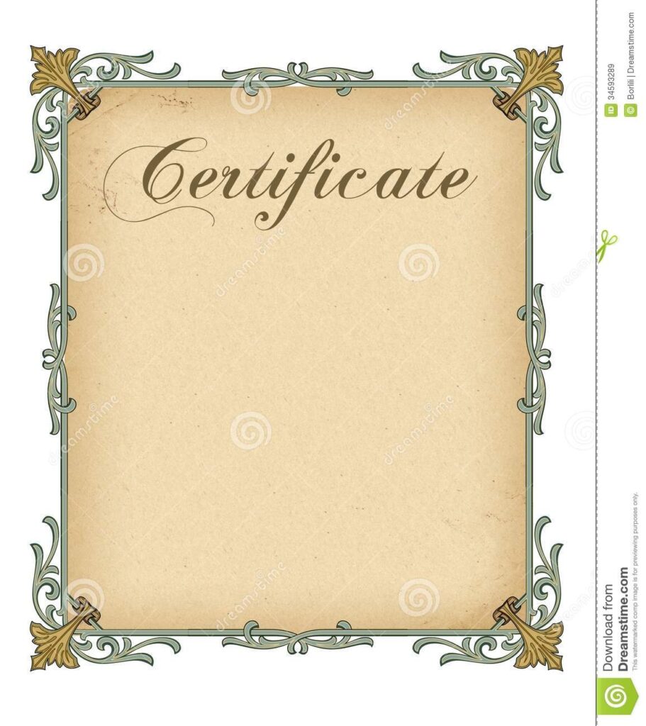Blank Certificate Template Stock Illustrations 50 889 Blank Certificate Template Stock Illustrations Vectors Clipart Dreamstime