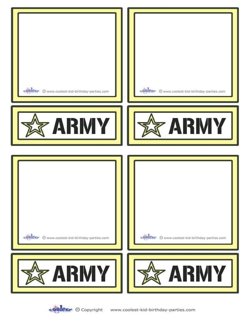 Blank Printable Army Star Thank You Cards Coolest Free Printables