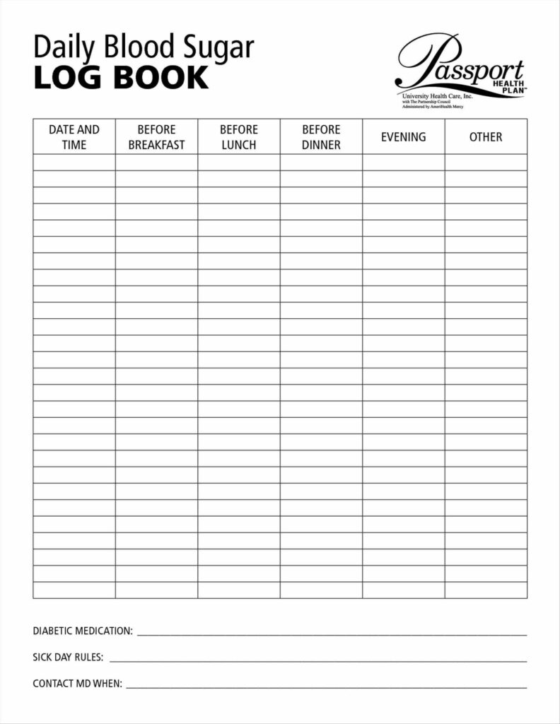 Free Blood Sugar Chart Printable