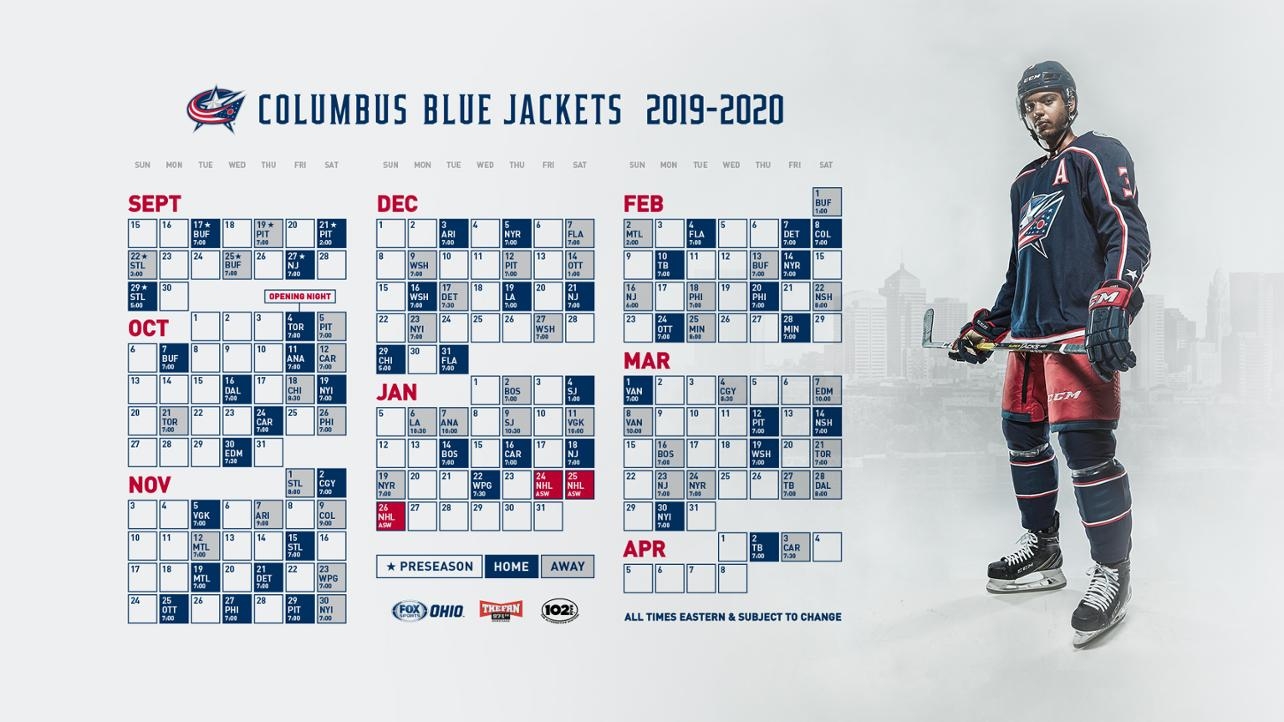 Blue Jackets Announce 2019 20 Regular Season Schedule