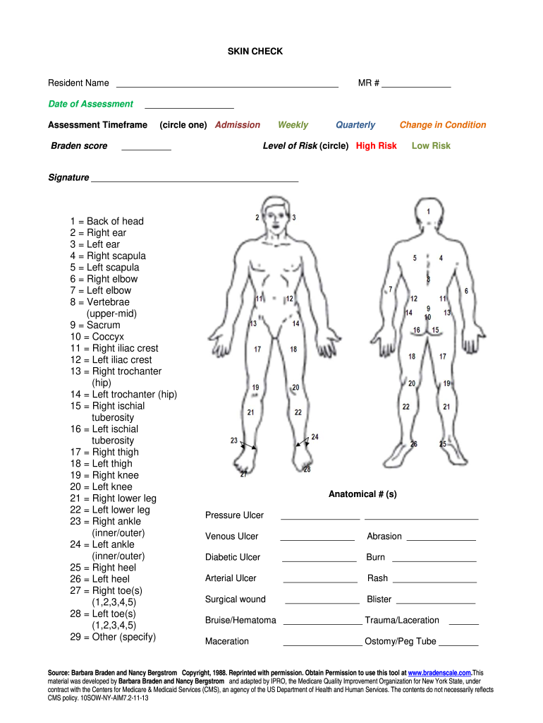 Body Check Form Fill Online Printable Fillable Blank PdfFiller