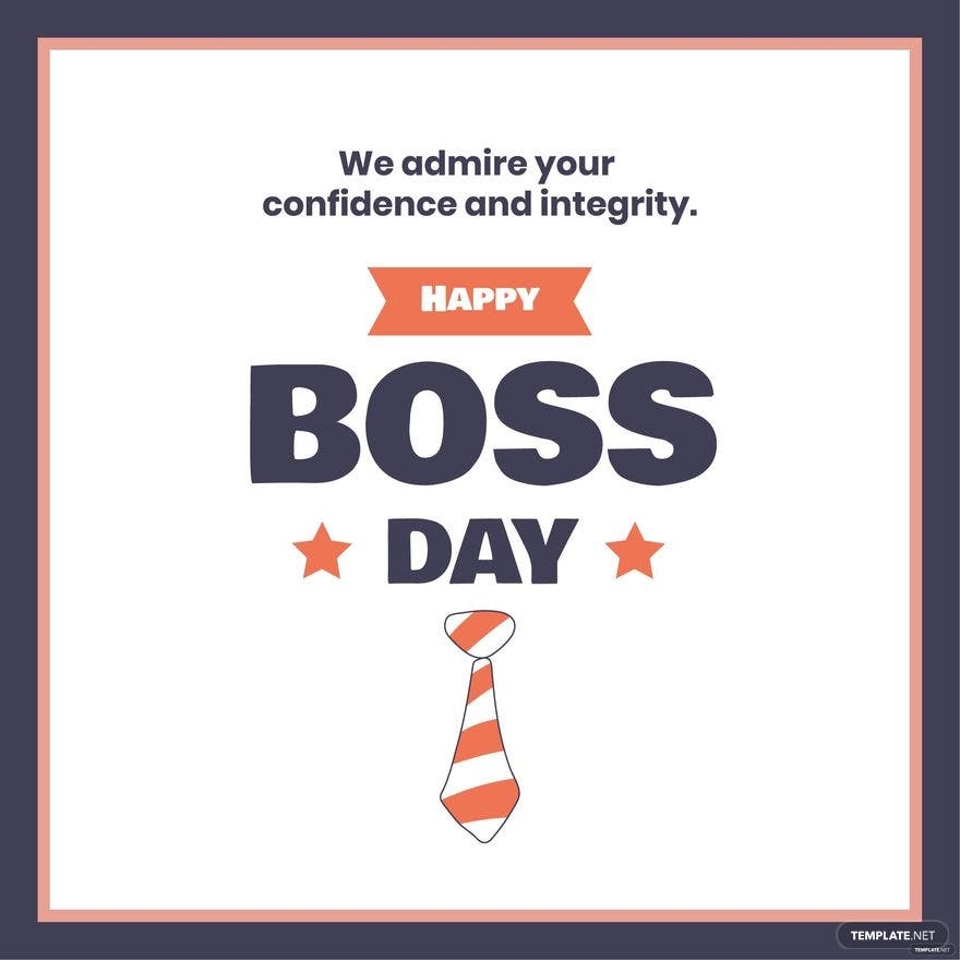 Boss Day Greeting Card Vector EPS Illustrator JPG PSD PNG SVG Template
