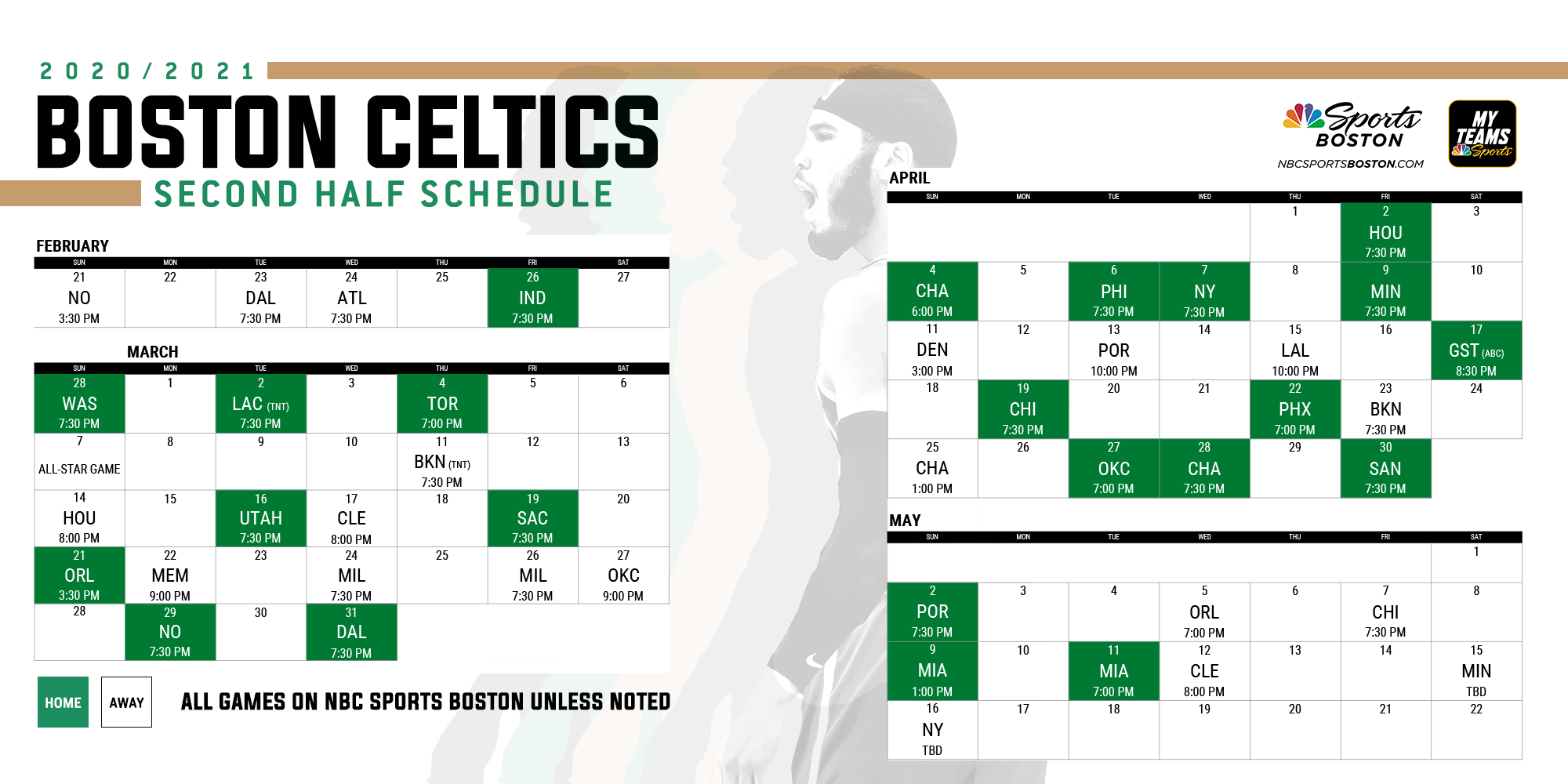 Printable Boston Celtics Schedule Free Printable Templates