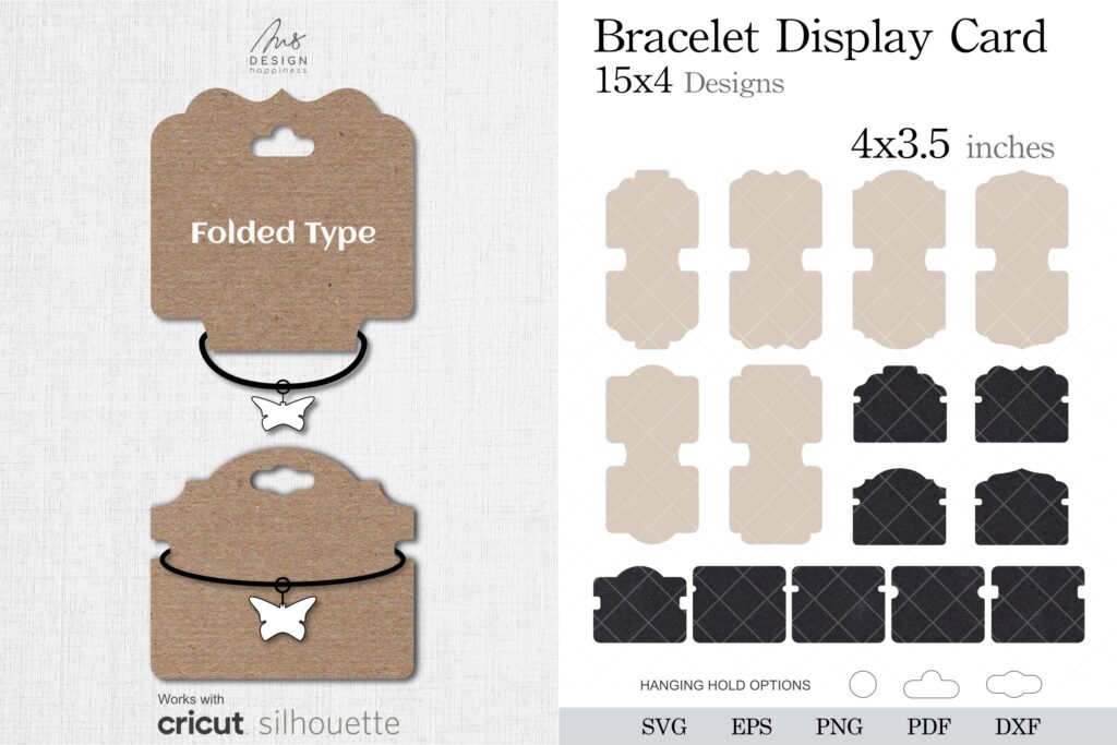 Bracelet Jewelry Display Card SVG Grafik Von AN8DesignHappiness Creative Fabrica
