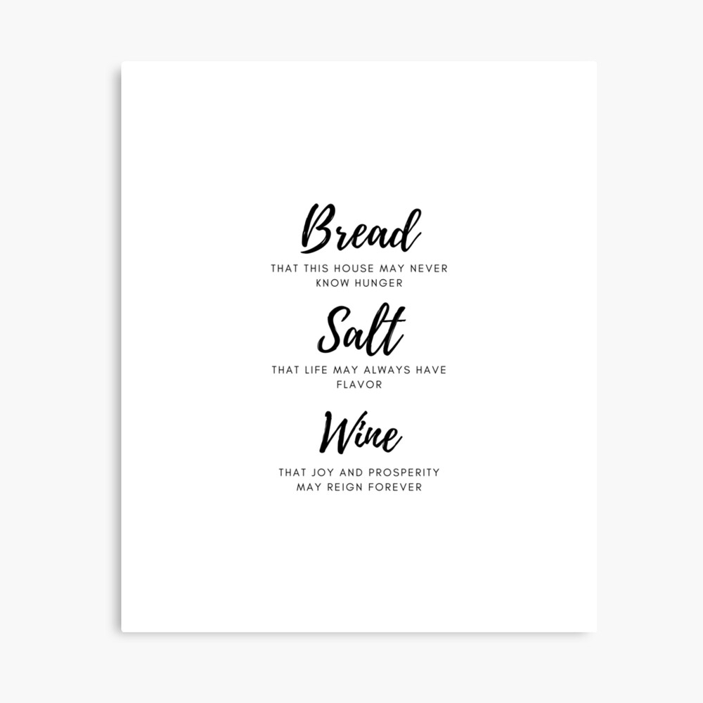 Bread Salt Wine Printable Free Free Printable Templates