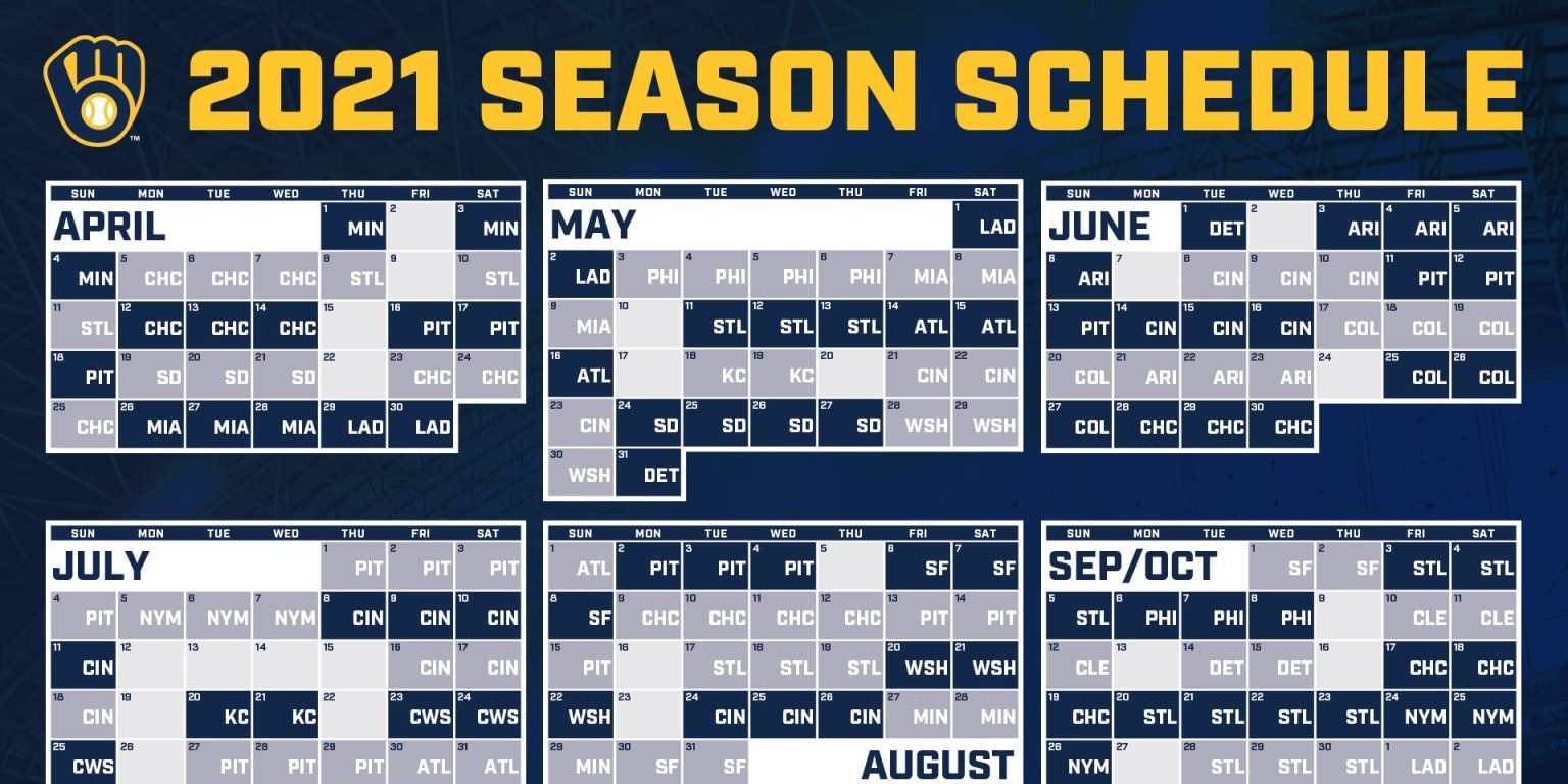 Brewers Announce 2021 Regular Season Schedule