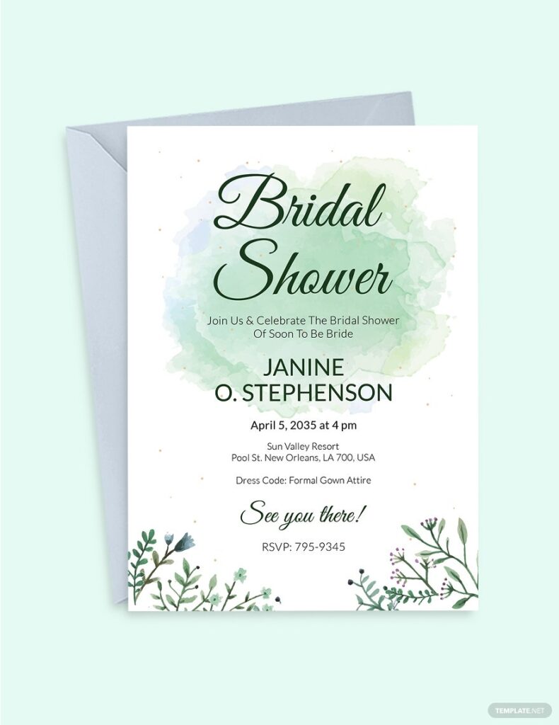 Bridal Shower Invitation Templates Design Free Download Template