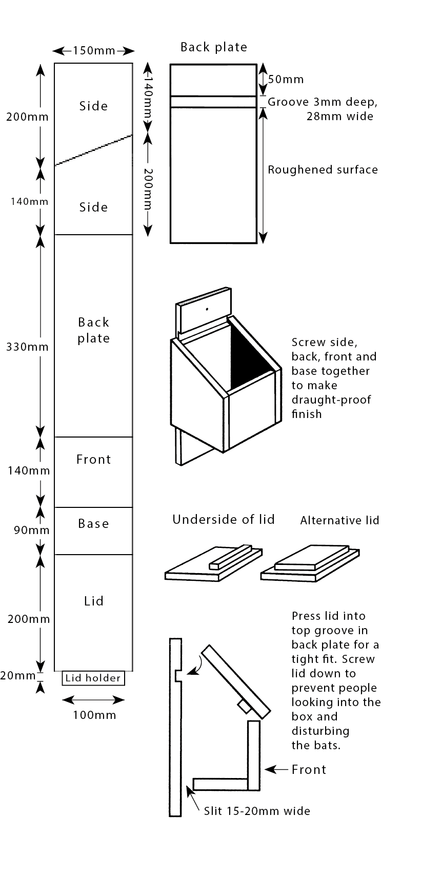 Free Printable Bat House Plans