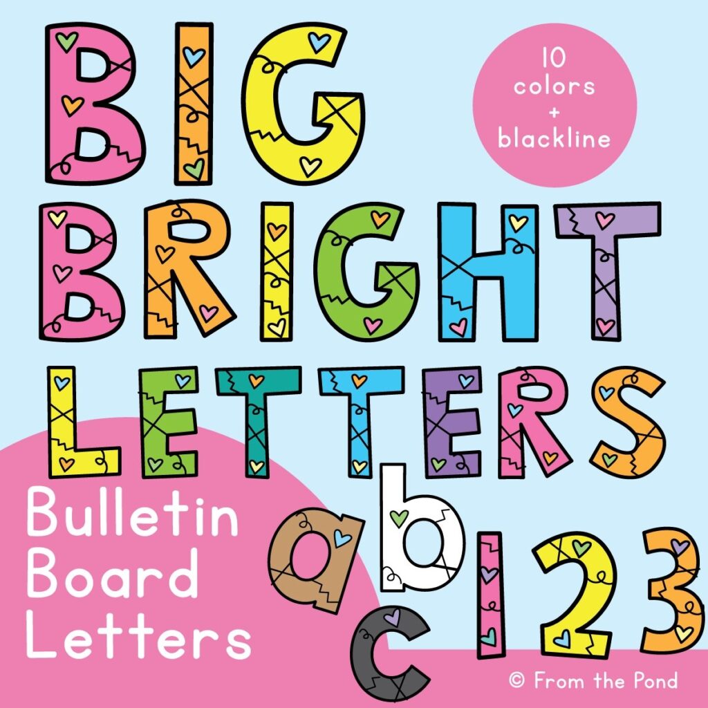 Bulletin Board Letters For The Classroom Just Print And Display From The Pond