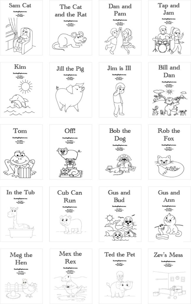 Bundle Special Printable Phonics Books Reading Elephant