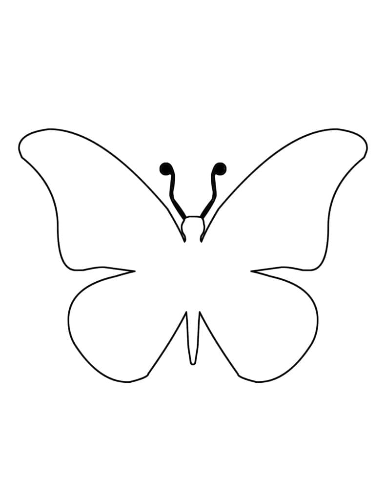 Butterfly Template To Color Free Printable A Crafty Life