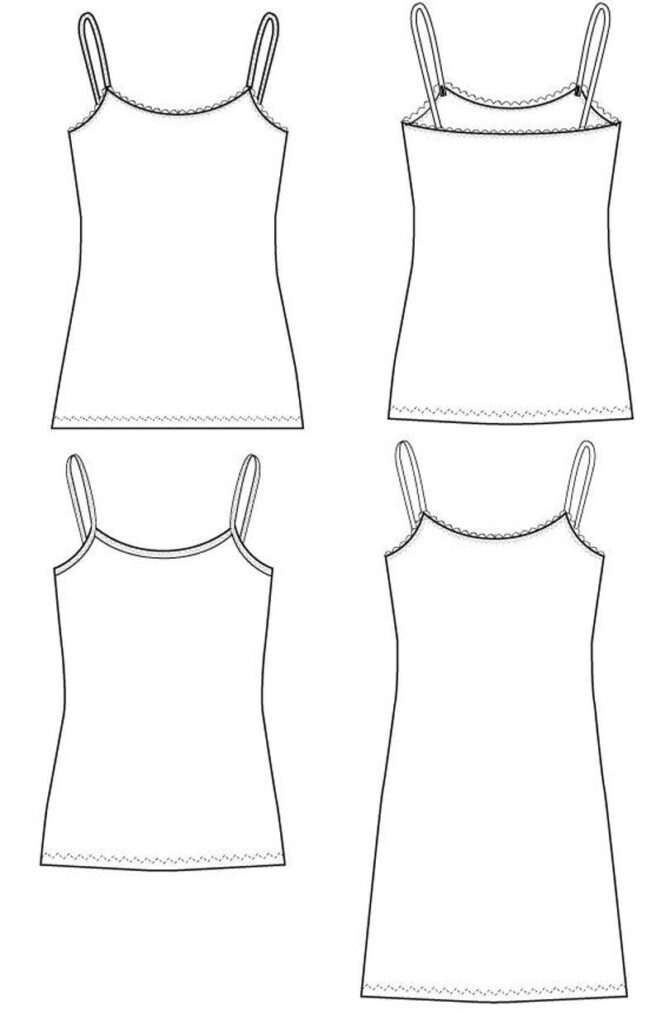 Camisole PDF Pattern In Sizes US 0 24 Euro 30 54 Strap Top Etsy Kleidungsmuster Schnittmuster Zum Kleidern hen Schnittmuster